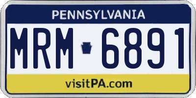 PA license plate MRM6891