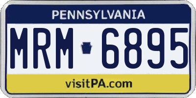 PA license plate MRM6895