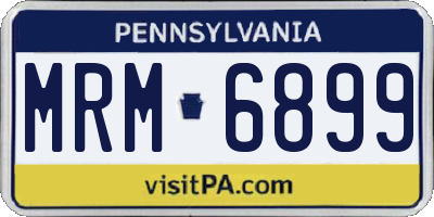 PA license plate MRM6899