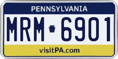 PA license plate MRM6901