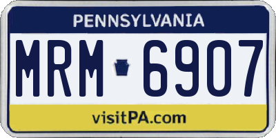 PA license plate MRM6907