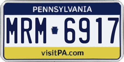 PA license plate MRM6917