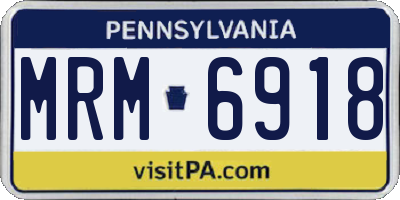 PA license plate MRM6918