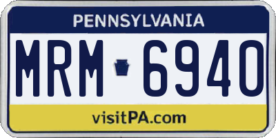 PA license plate MRM6940