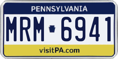 PA license plate MRM6941