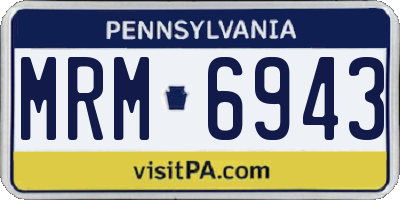 PA license plate MRM6943
