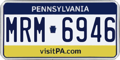 PA license plate MRM6946