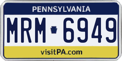 PA license plate MRM6949