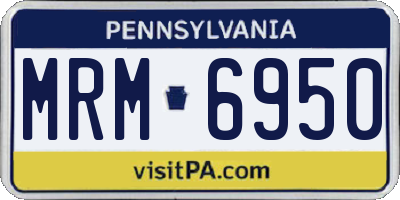 PA license plate MRM6950