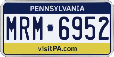 PA license plate MRM6952