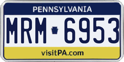 PA license plate MRM6953