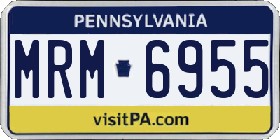 PA license plate MRM6955