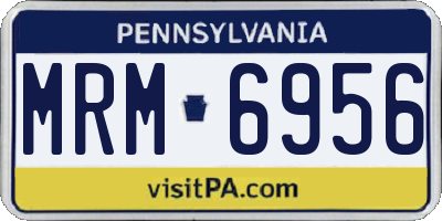 PA license plate MRM6956