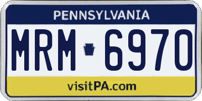 PA license plate MRM6970