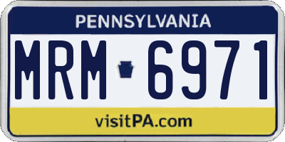 PA license plate MRM6971