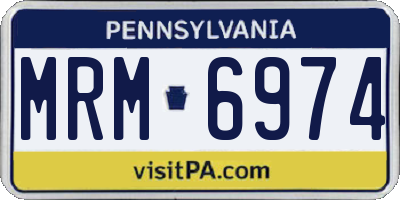 PA license plate MRM6974
