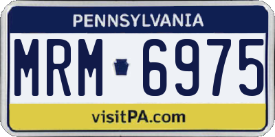PA license plate MRM6975