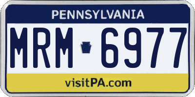 PA license plate MRM6977
