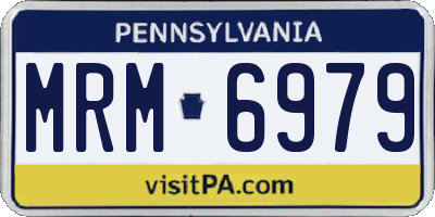 PA license plate MRM6979