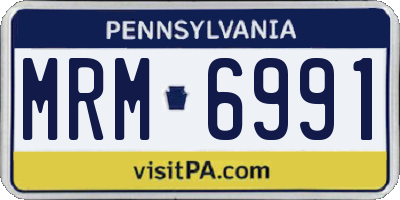 PA license plate MRM6991