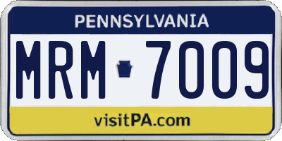 PA license plate MRM7009