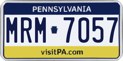 PA license plate MRM7057