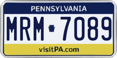 PA license plate MRM7089