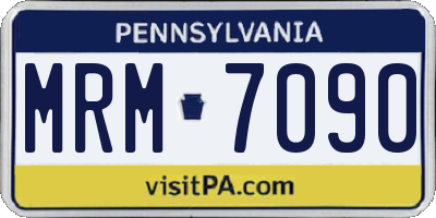 PA license plate MRM7090