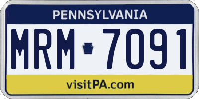 PA license plate MRM7091