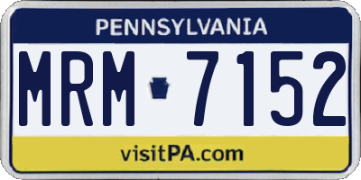 PA license plate MRM7152