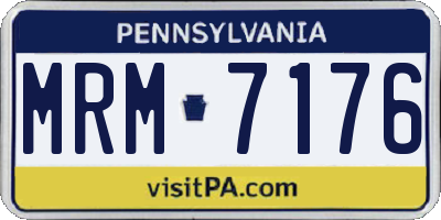 PA license plate MRM7176