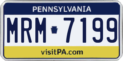 PA license plate MRM7199
