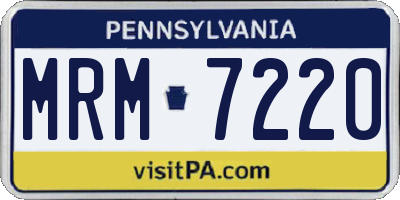 PA license plate MRM7220