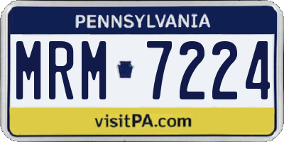PA license plate MRM7224