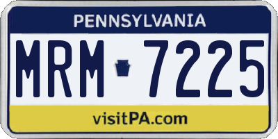 PA license plate MRM7225