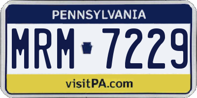 PA license plate MRM7229