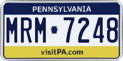 PA license plate MRM7248