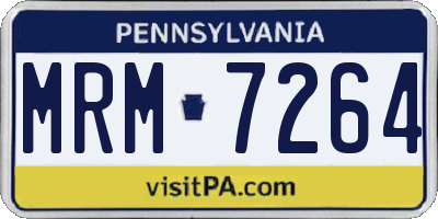 PA license plate MRM7264