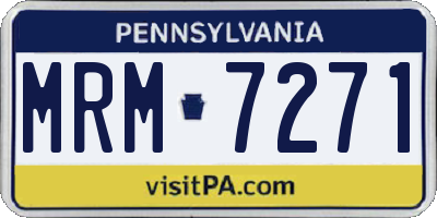 PA license plate MRM7271