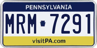 PA license plate MRM7291