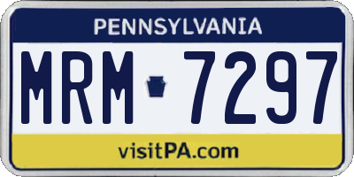 PA license plate MRM7297