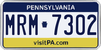 PA license plate MRM7302