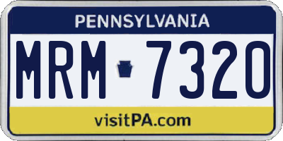 PA license plate MRM7320