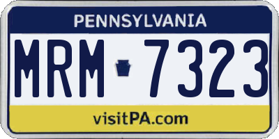 PA license plate MRM7323