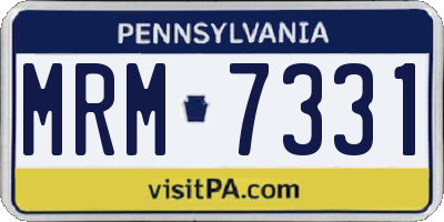 PA license plate MRM7331
