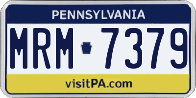 PA license plate MRM7379
