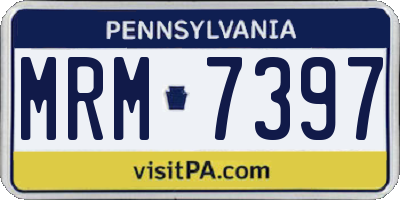PA license plate MRM7397
