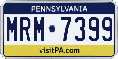 PA license plate MRM7399