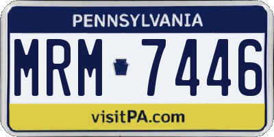 PA license plate MRM7446