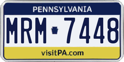 PA license plate MRM7448